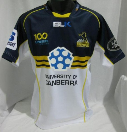 Maillot Melbourne Rebels Super Rugby BLK – Taille Youth 10 Ans – Bleu Marine 2014 – Occasion Excellent état