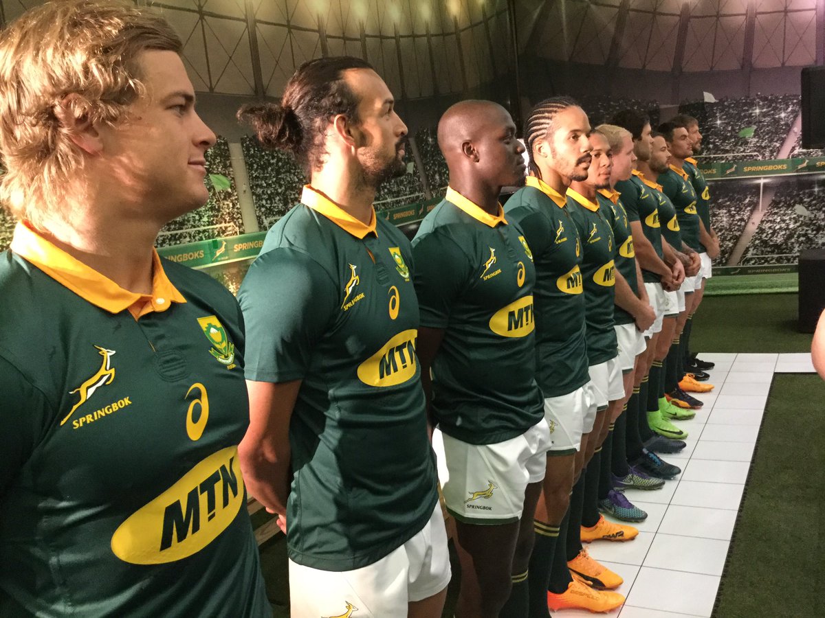 New MTN Springboks Jersey 2017- Asics South Africa Rugby Shirt 2017 New Rugby Kits