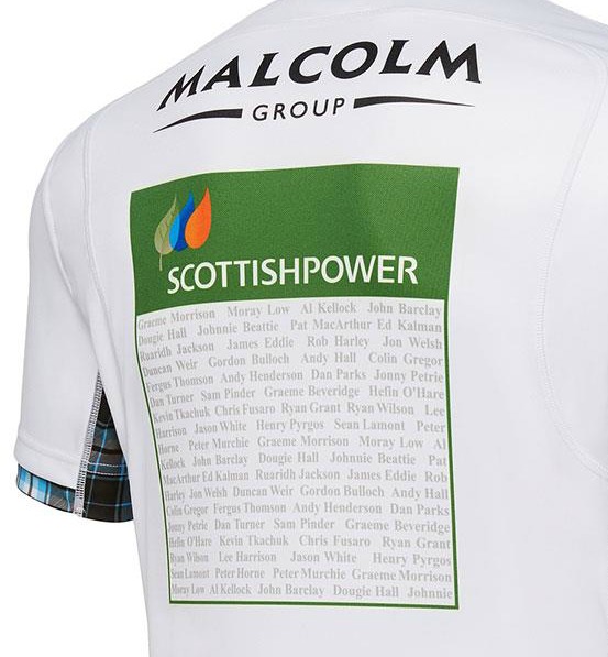 Glasgow Warriors Back of Shirt Names 100 Appearances
